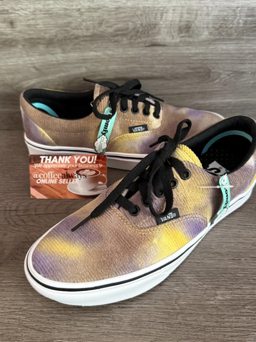 Vans Comfycush Era Blotched Purple Velvet Tie-Dye Corduroy Women's NWOB